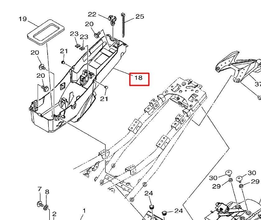 Yamaha Mt-07 2014-17 Orijinal Akü Kutusu Panzot 1WS8212B00