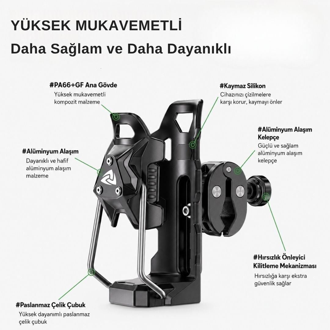 Nukrotech TMC-3 Motosiklet Bisiklet Matara ve Suluk Tutucu