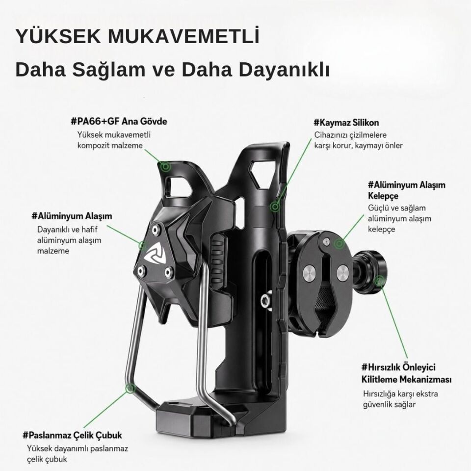 Nukrotech TMC-3 Motosiklet Bisiklet Matara ve Suluk Tutucu