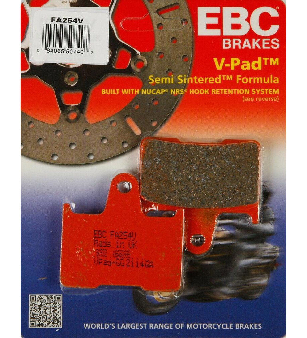 Kawasaki ZZR 1400 2006-2020 Ebc Arka Fren Balatası Yarı Sinterli FA 254V