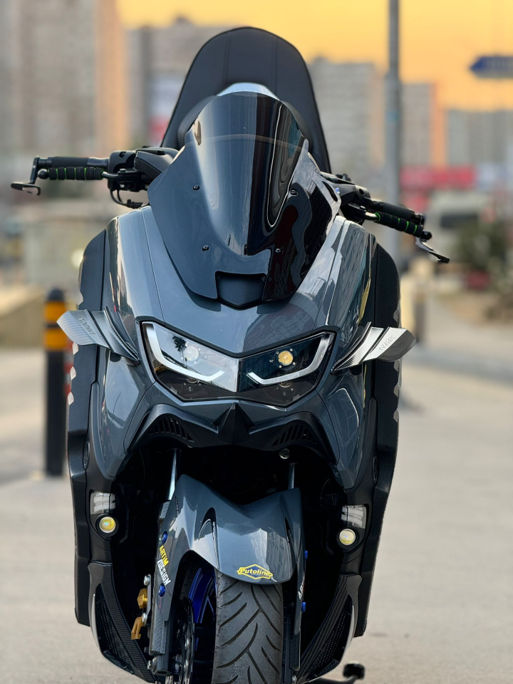 Nmax 125-155 2021-24 Racing Double Spor Ön Cam Siyah