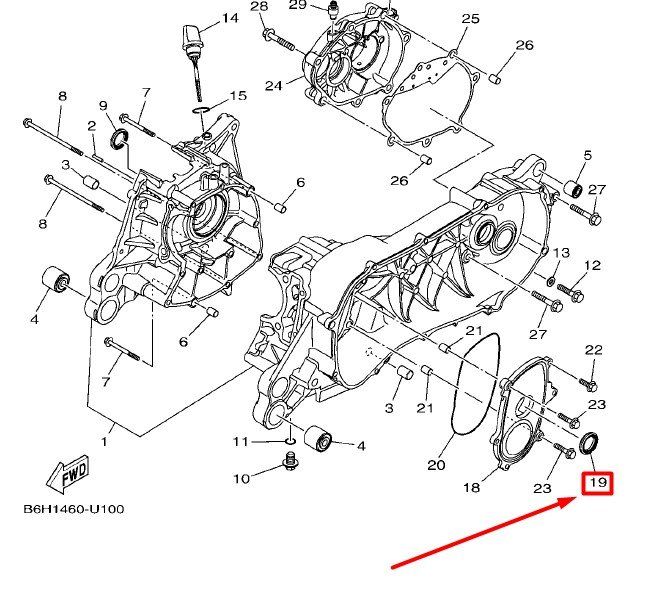 Nmax 125-155 2021-24 Krank Keçesi Sol 9310224802