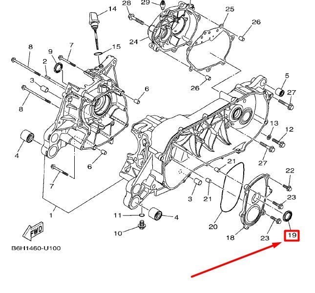 Nmax 125-155 2021-24 Krank Keçesi Sol 9310224802