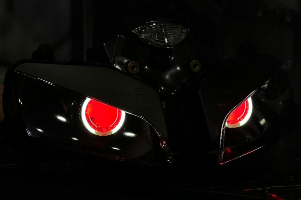 Honda Cbr 600RR 2003-06  Angel Eyes Red Ön Far