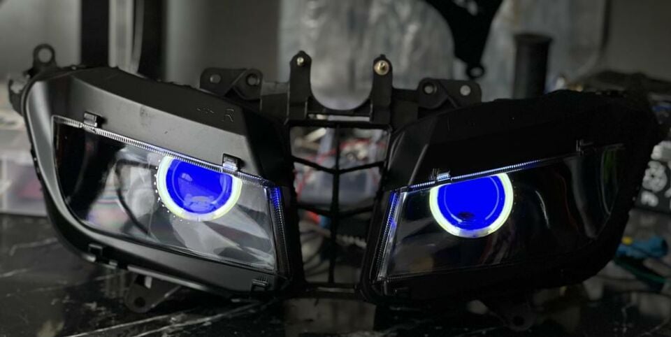 Honda Cbr 600RR 2013-17 Angel Eyes Blue Ön Far