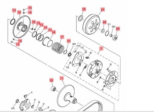 Nmax 125 2021-24 Arka Varyatör Seti Komple