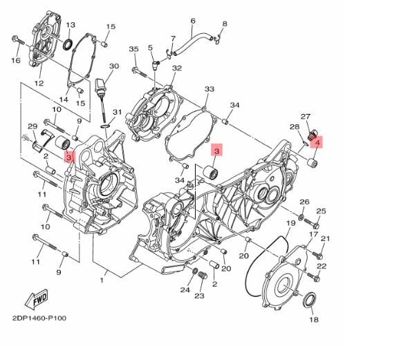 Orijinal Xmax 125 Motor Blok Takozu 903881081400