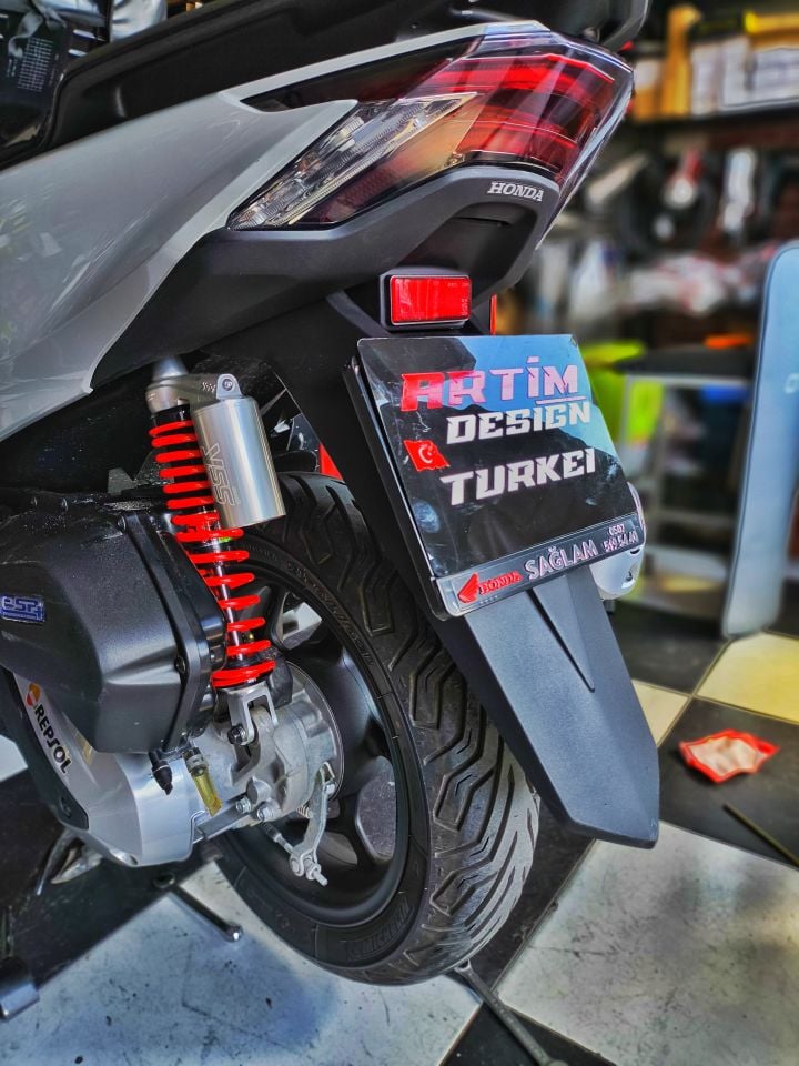 Honda Pcx 125 Gazlı Modifiye Amortisör Gri