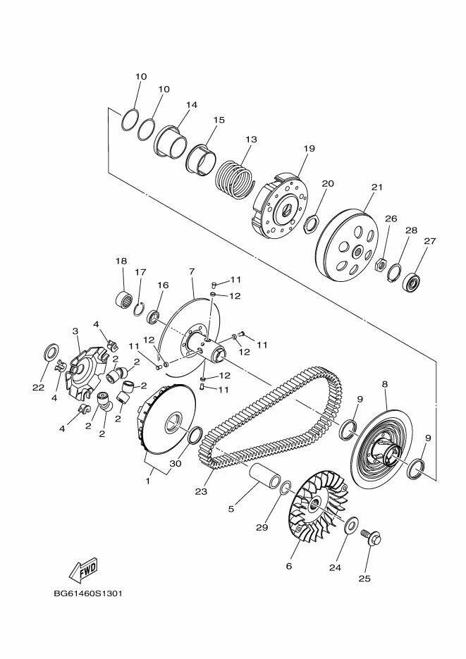 Nmax 125-155 Arka Varyatör-Debriyaj Somunu 9017012802