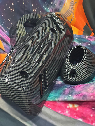 Honda Pcx 2021-24 Karbon Egzoz Modifiye Kapak Seti