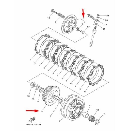 Mt-07 2014-20 Debriyaj İç Göbek 1WS163710100