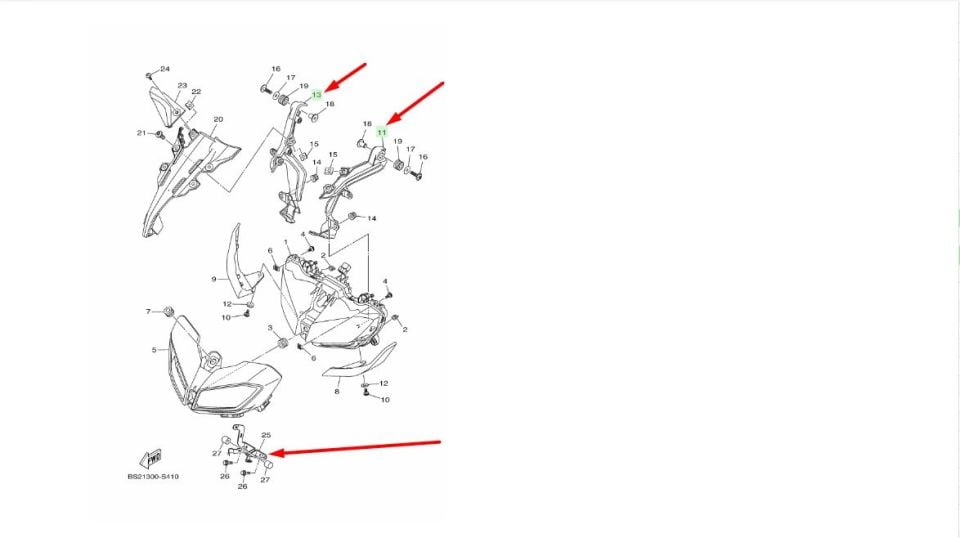 Mt-09 2017-20 Orijinal Far Ayağı BS28431R00