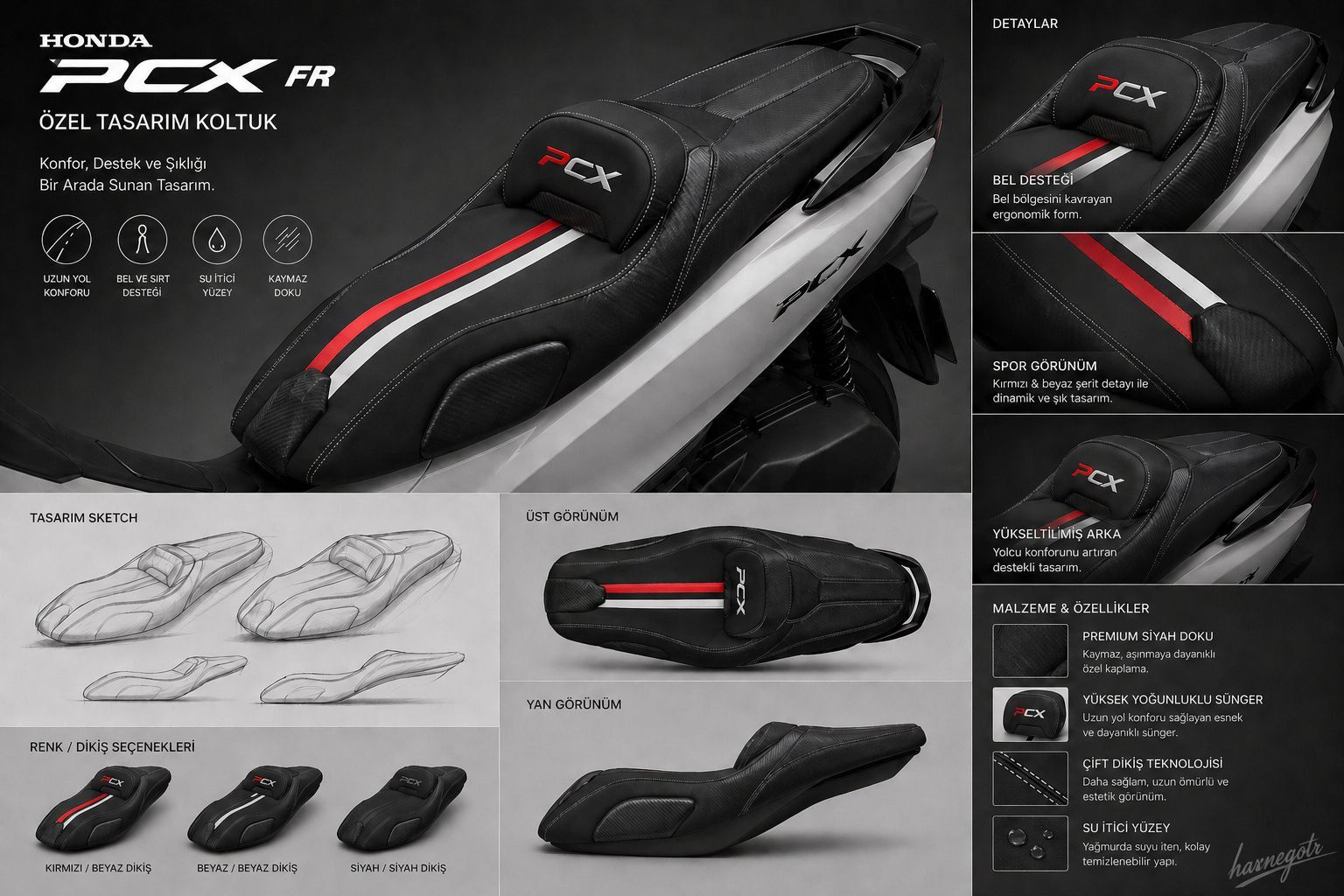 Honda Pcx 125 Comfort Sele Fr Model Koltuk 2018-26