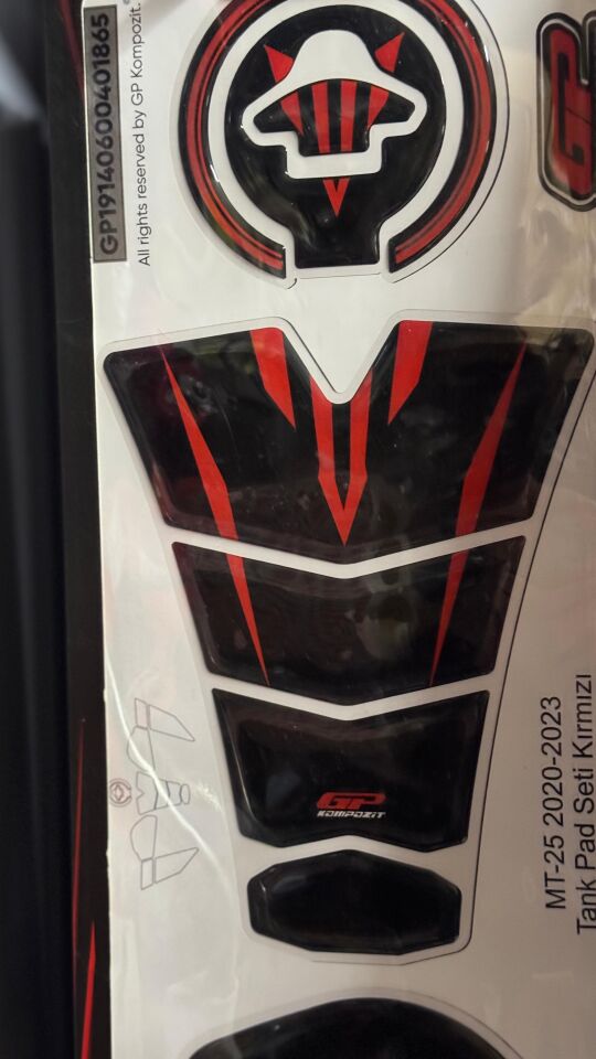 Mt-25 2019-24 Kırmızı Tank Pad Seti