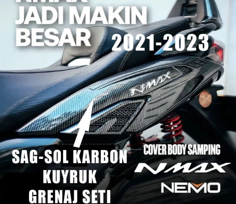 Nmax 125-155 2021-24 Karbon Kuyruk Grenaj Seti