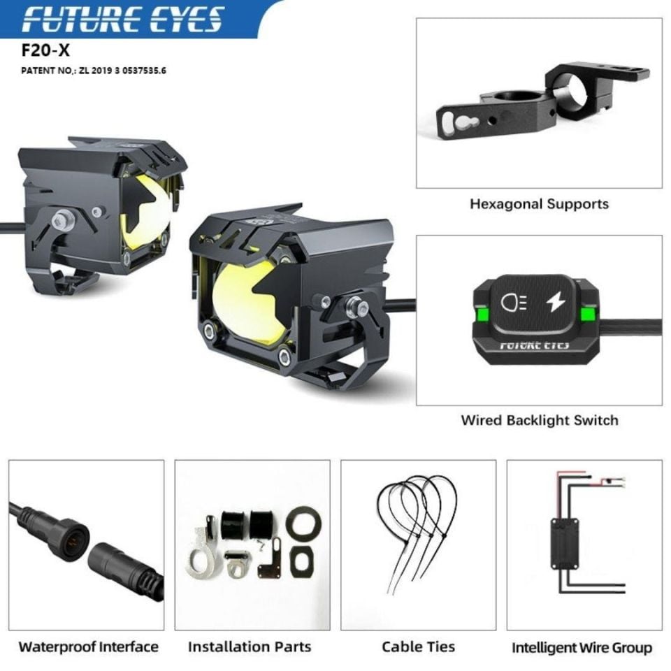 Future Eyes F20X Motosiklet Sis Farı 60W