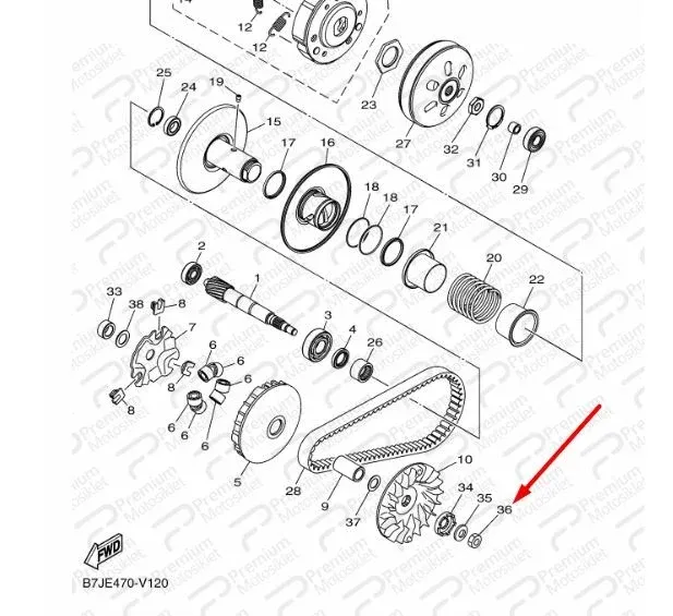 Nmax 125-155 Ön Varyatör Somunu 9017012800