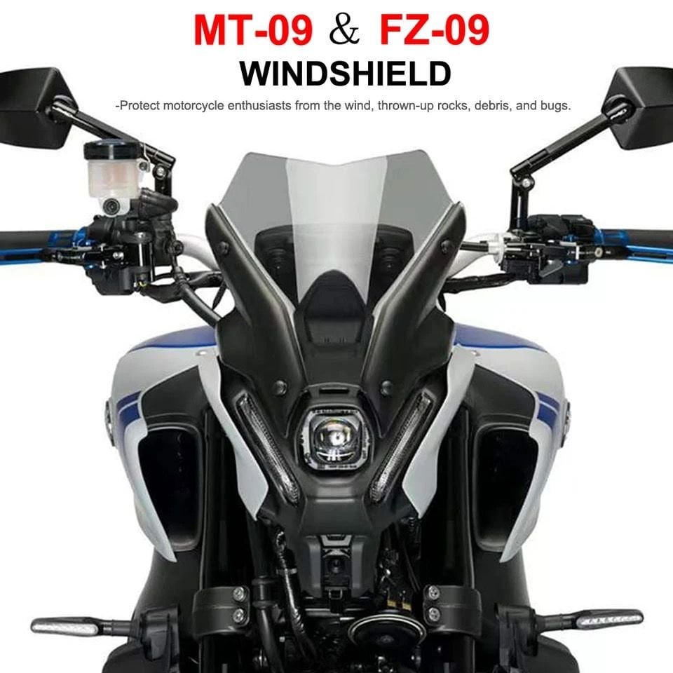 Yamaha Mt-09 2021-23 Ön Cam Siyah