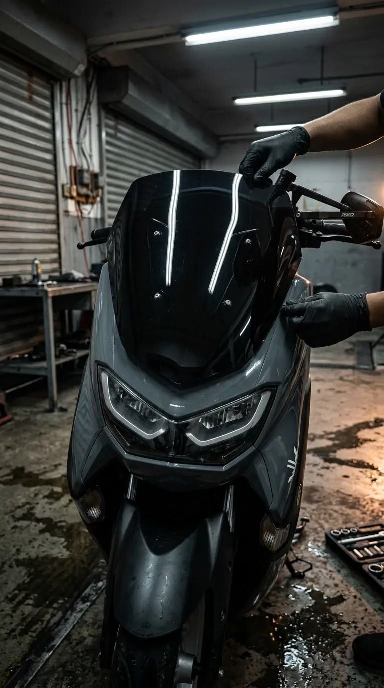 Nmax 125-155 2021-24 Füme Spor Ön Cam