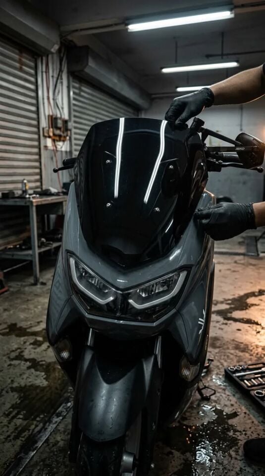 Nmax 125-155 2021-24 Füme Spor Ön Cam