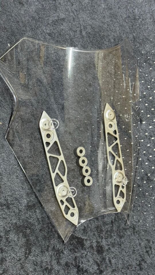 Nmax 125 Tech-Max Şeffaf Spor Cam Braket Seti