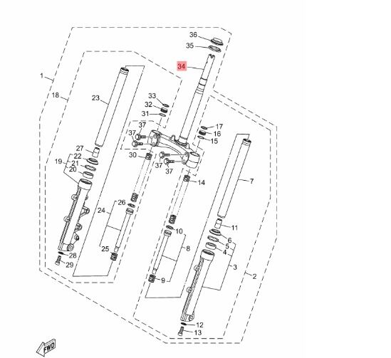 Orijinal Nmax 125-155 2021-24  Alt Mesnet B6HF334000