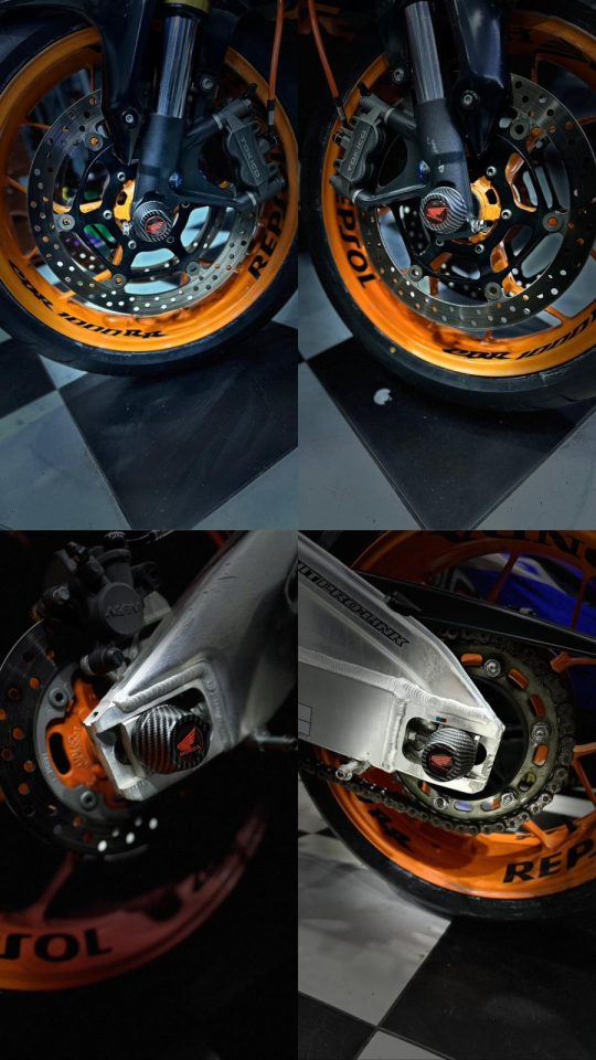 Honda Cbr 1000RR 2008-2019 Karbon Aks Takoz Seti
