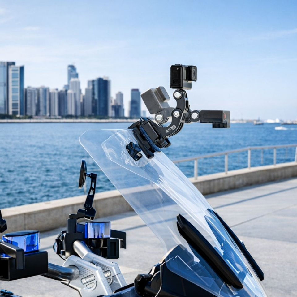 Motosiklet Ön Camı İçin Aksiyon Kamera Montaj Seti