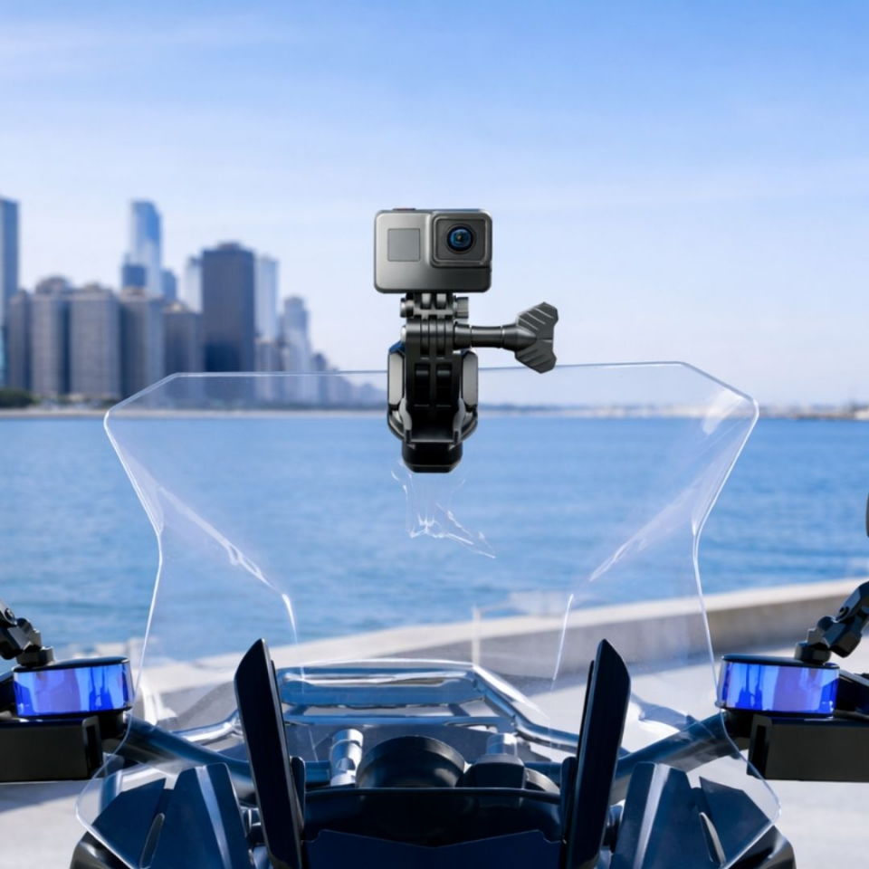 Motosiklet Ön Camı İçin Aksiyon Kamera Montaj Seti