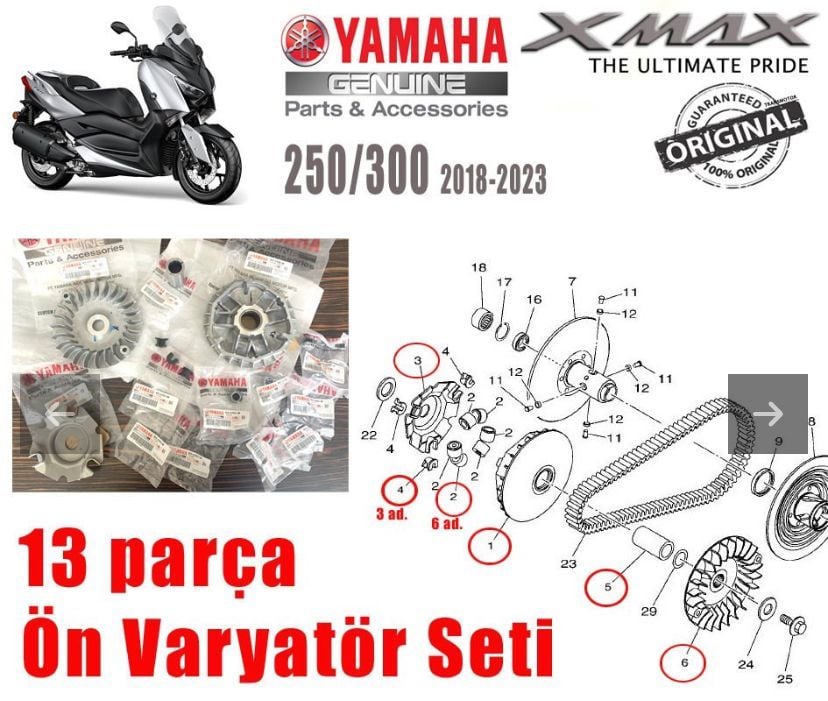 Xmax Ironmax Tech-Max 2018\24 Ön Varyatör Seti Komple