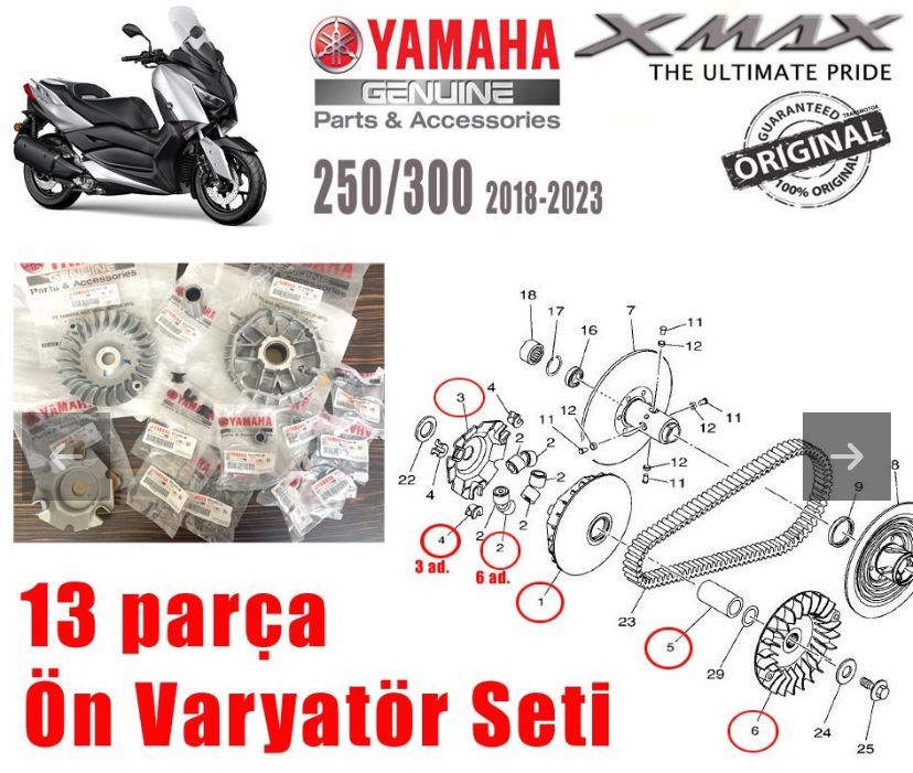Xmax Ironmax Tech-Max 250-300 2018-26 Ön Varyatör Seti Komple