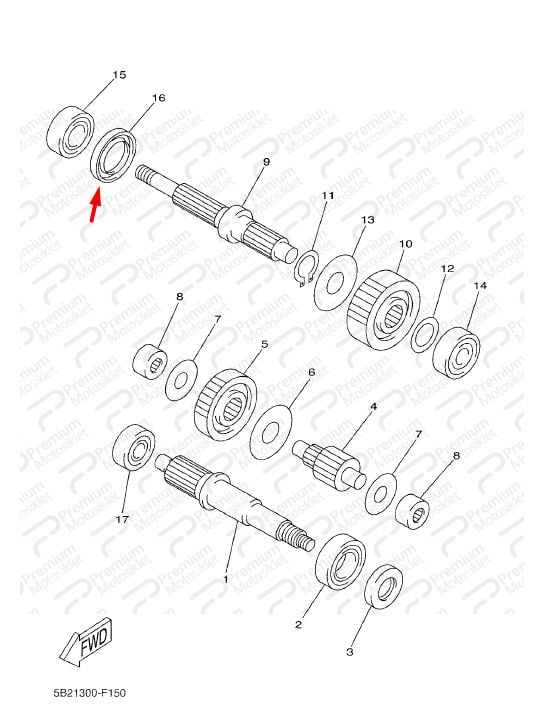 Xmax 250-2010-17 Şanzıman Çıkış Keçesi 9310232004