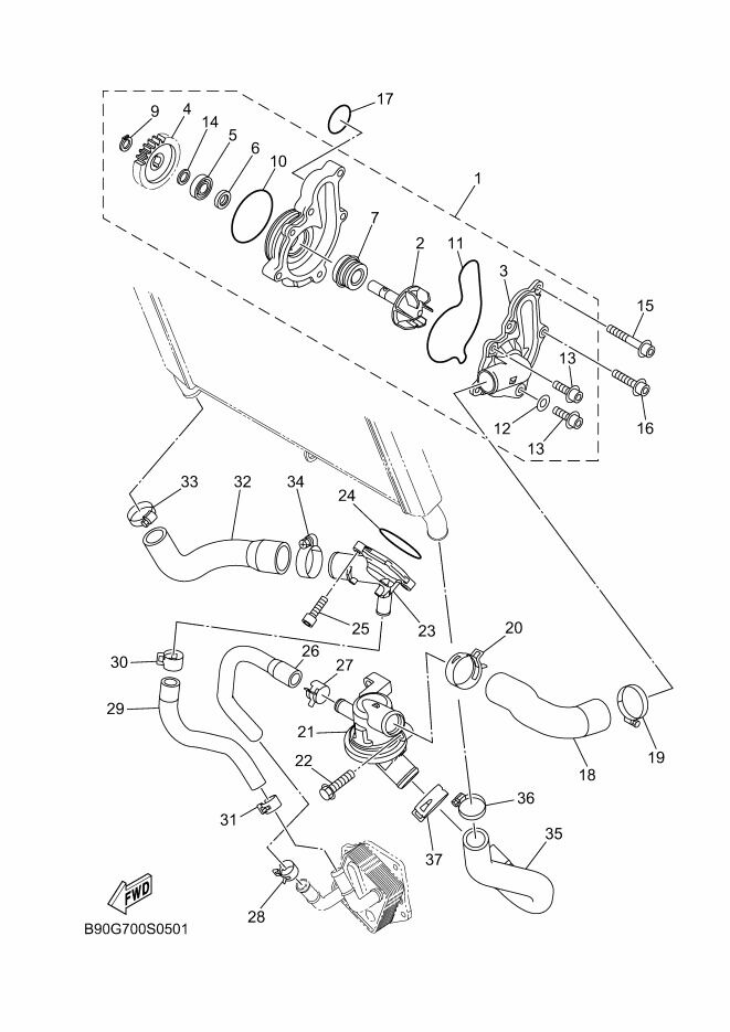 Tracer 900 Devirdaim Rulmanı 933060010500