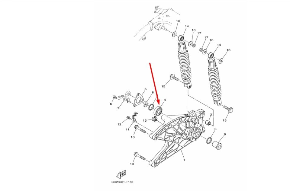Nmax 125-155 2015-24 Arka Maşa Rulmanı 93306303YR