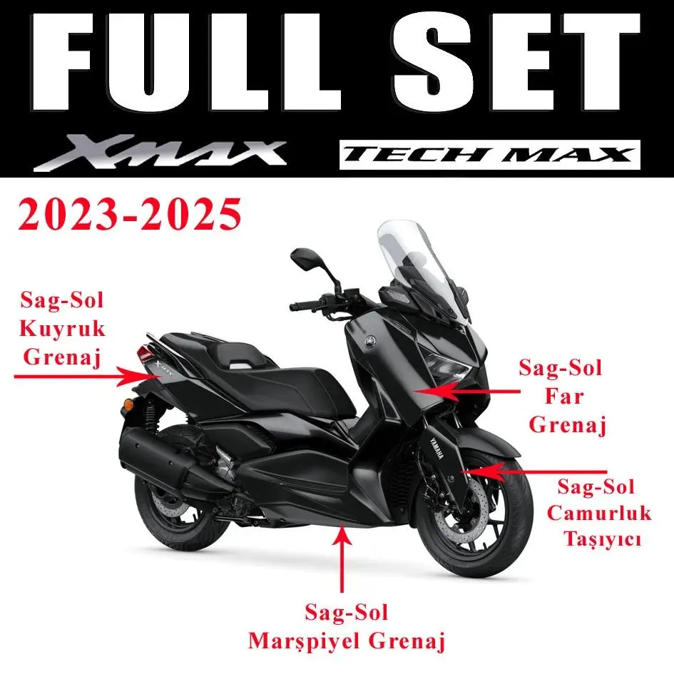 Xmax Tech-Max 2024 Orijinal Komple Grenaj Seti Petrol Yeşili