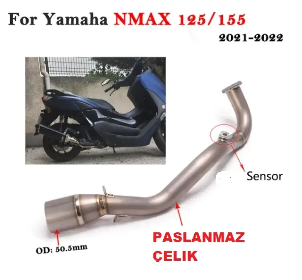 Nmax 125-155 2021-26  Egzoz Headers Boru
