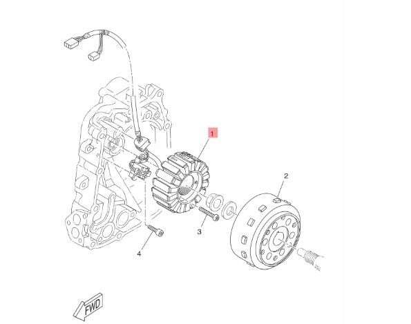 Xmax 400 2014-19 Statör Sargı 1SDH14100000