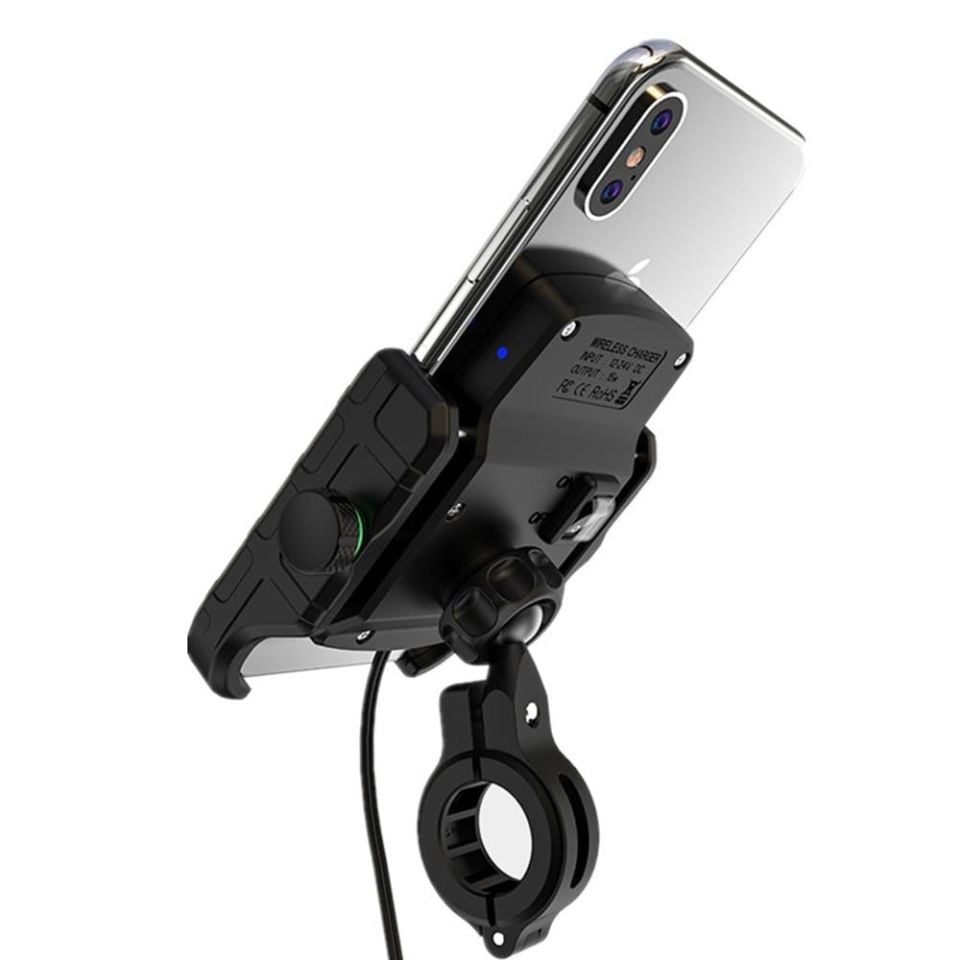 Nukrotech SF Wireless Şarjlı Motosiklet Telefon Tutucu