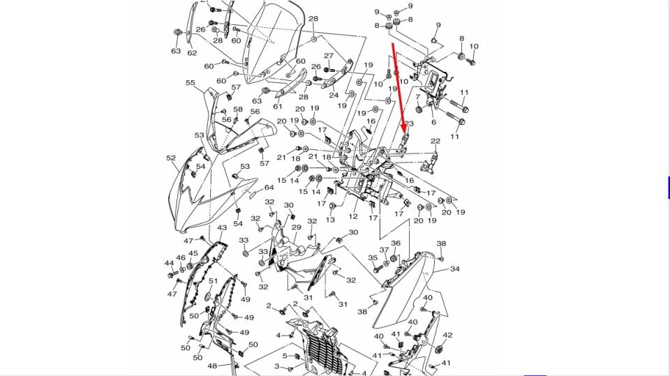 Xmax 2018-23 Orijinal Sağ Ön Cam Alt Demiri B74F835P0000