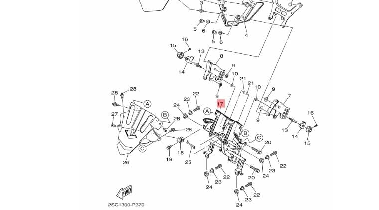 Orijinal Yamaha Tracer 900 2015-17 Kafa Demiri