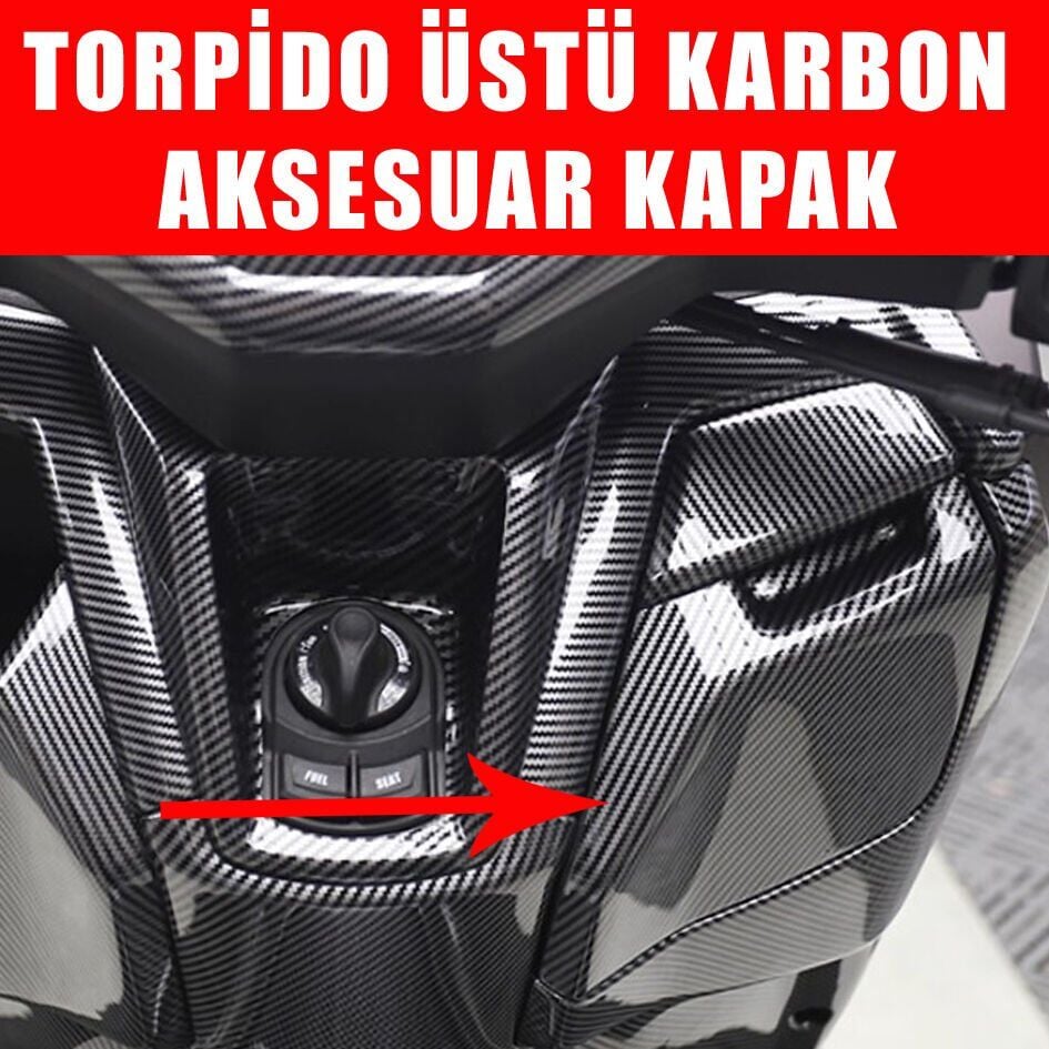 Nmax Tech-Max 2025-26 Aksesuar Karbon Torpido Kapak