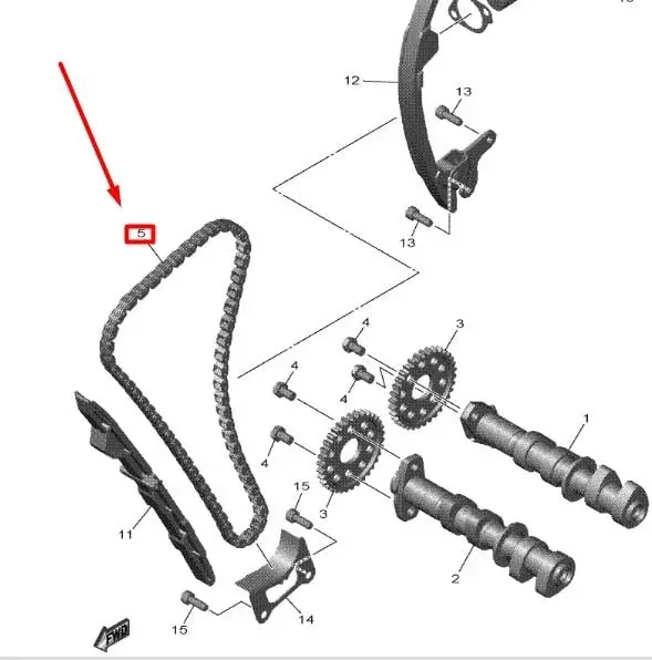 Yzf R25-Mt-25 2022-25 Orijinal Egzantrik Zinciri 94568K0118