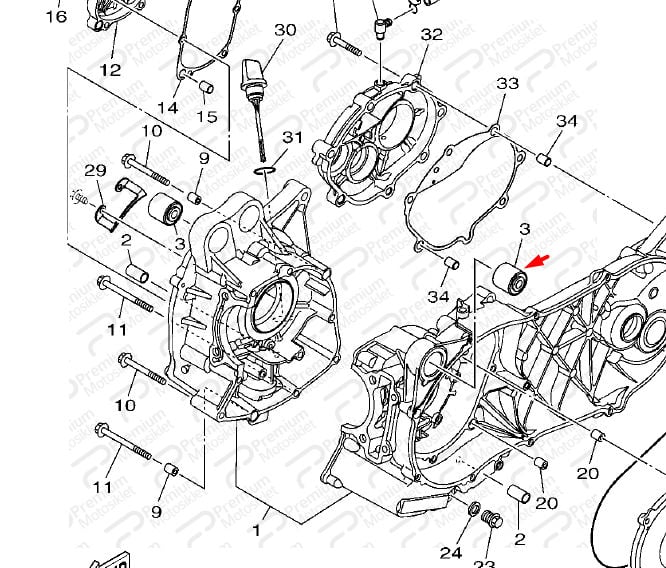 Nmax 125-155 2015-20 Orijinal Motor Blok Takozu 903881081400
