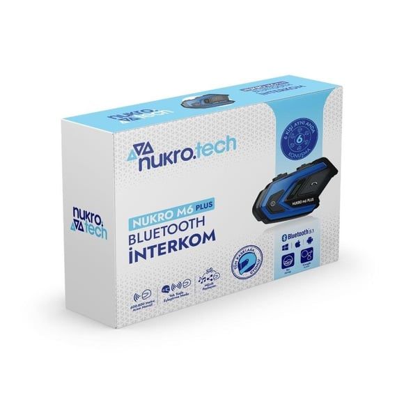 Nukrotech Nukro M6 PLUS Bluetooth 6 Kişilik İnterkom