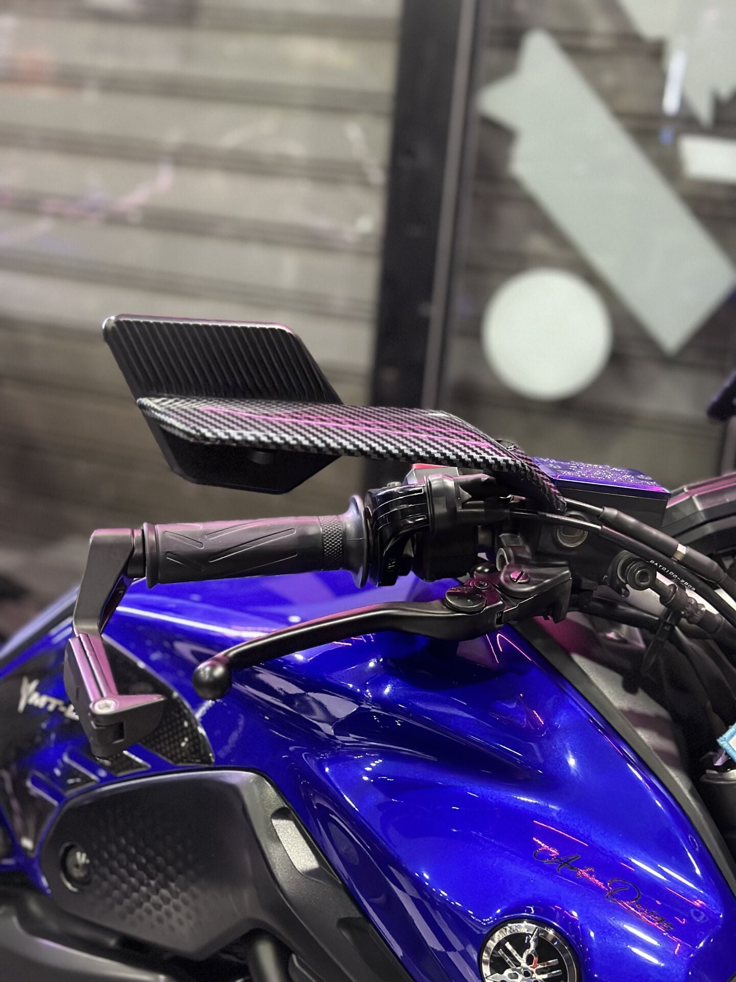 Yamaha Mt-07-Mt-09 H2 Karbon Kanat Ayna Seti New Model