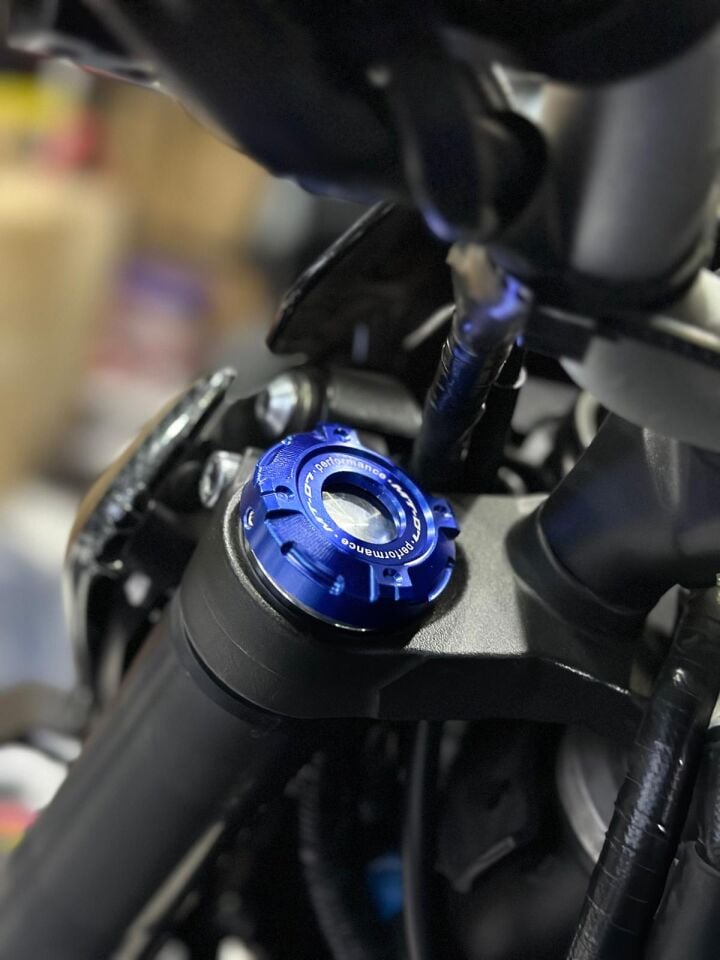 Yamaha Mt-07 Cnc Amortisör Başlık Blue