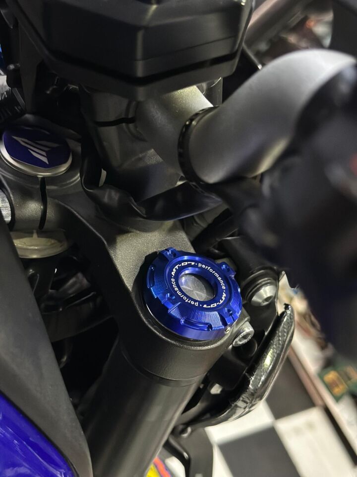 Yamaha Mt-07 Cnc Amortisör Başlık Blue