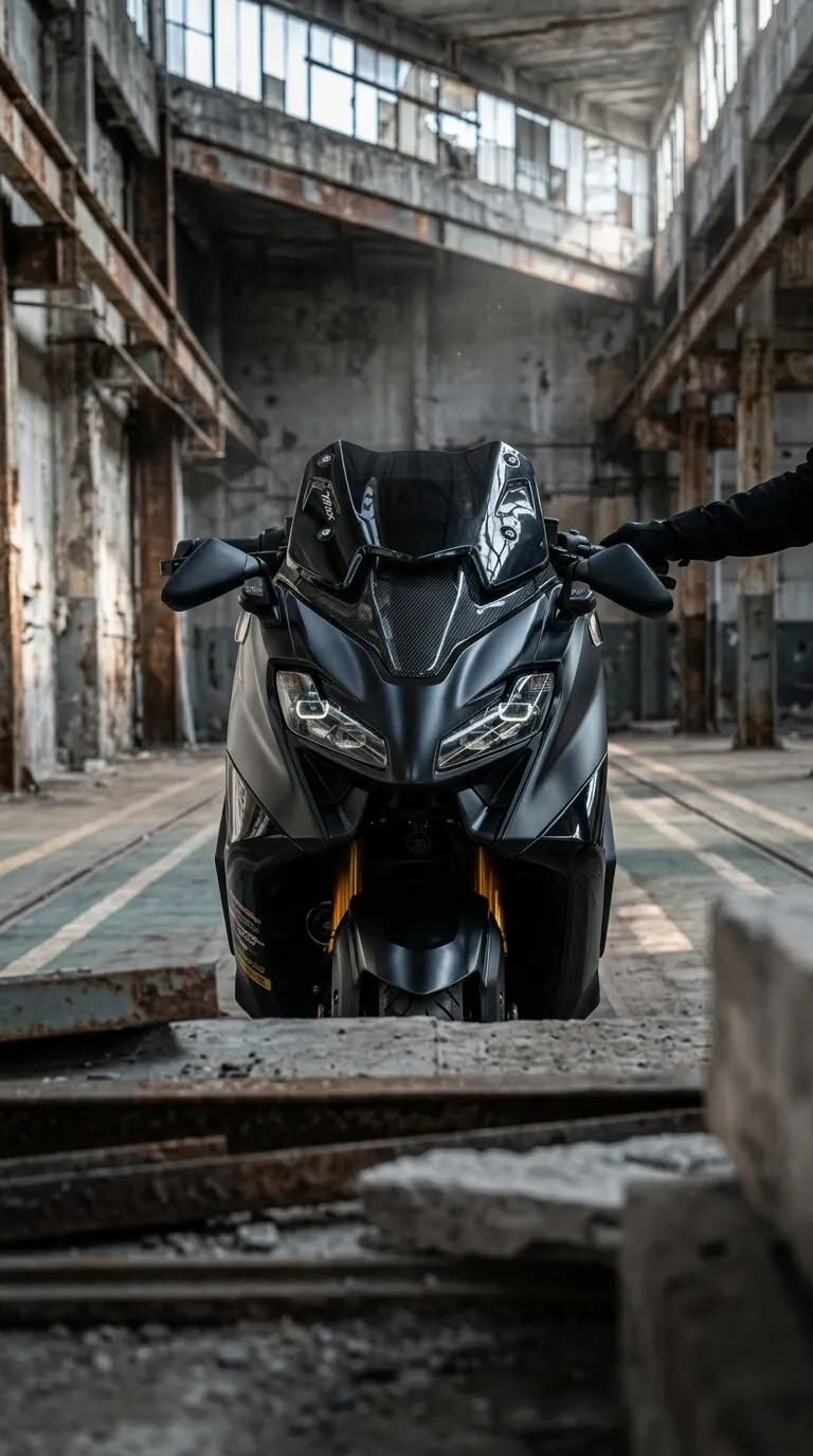 Tmax 560 Spor Ön Cam Siyah