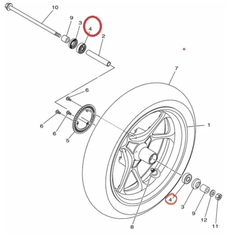 Nmax 125 2021-26 Ön Teker Rulmanı 93306300YN