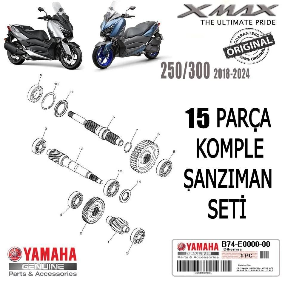 Xmax 250-300 2018-2025 Orijinal Şanzıman Seti